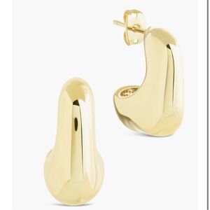 Demi Chunky Molten Hoop Earrings 14k Gold Plated
